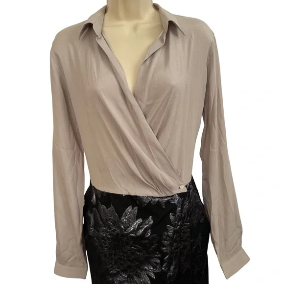 Sara Roka Chic Beige, Black $ Silver Floral Pencil Dress - Picture 10 of 12